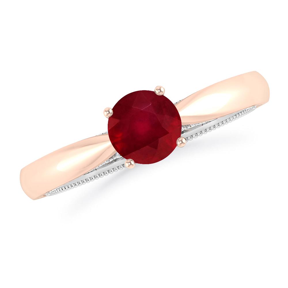 Rose Gold/White Gold - Ruby