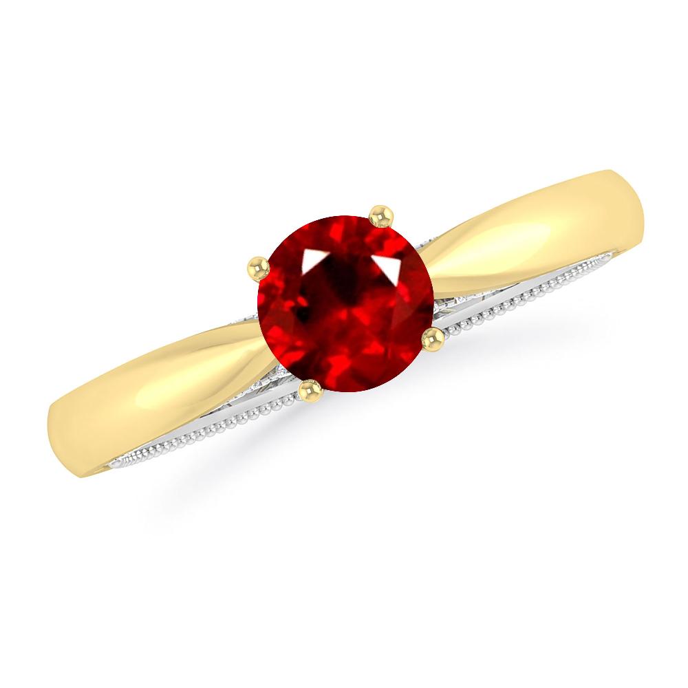 Yellow Gold/White Gold - Ruby