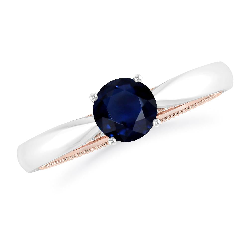 White Gold/Rose Gold - Sapphire