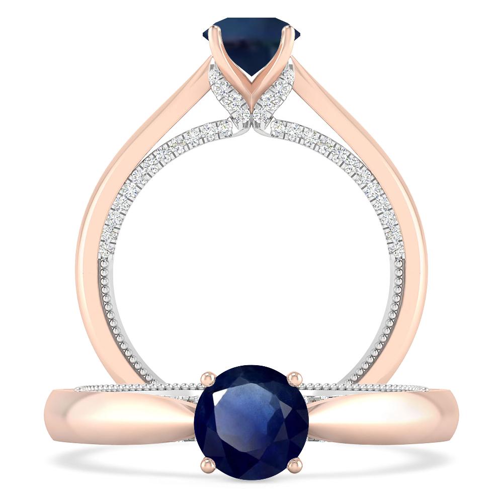 Rose Gold/White Gold - Sapphire