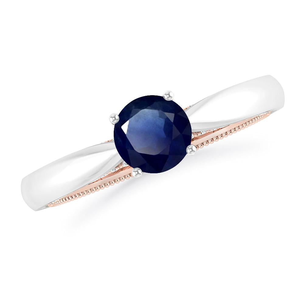White Gold/Rose Gold - Sapphire