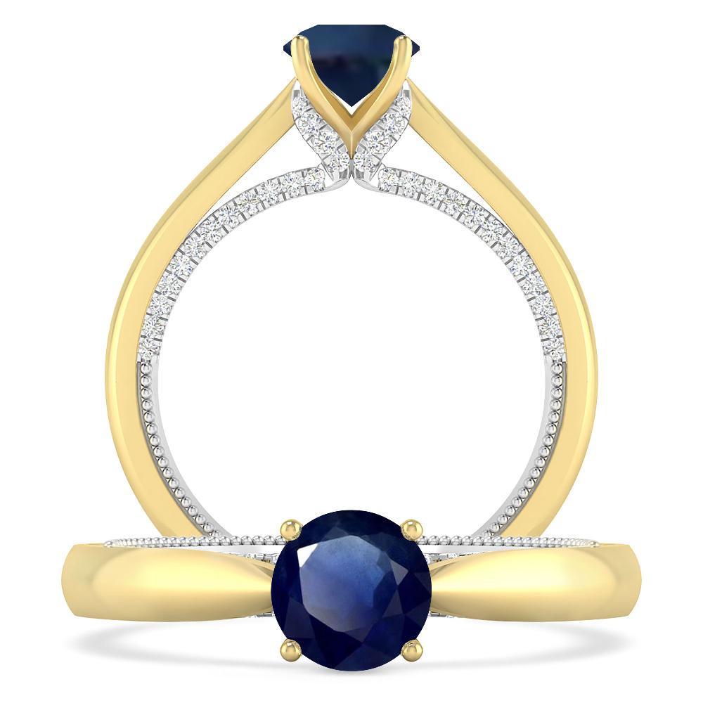 Yellow Gold/White Gold - Sapphire