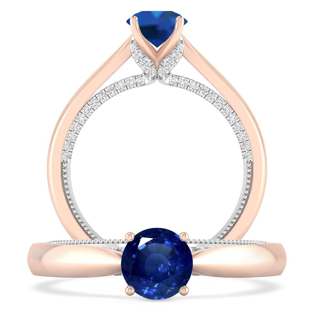 Rose Gold/White Gold - Sapphire
