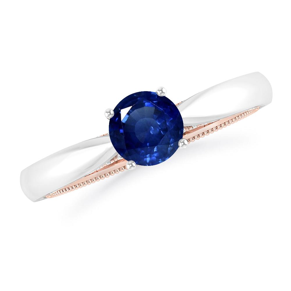 White Gold/Rose Gold - Sapphire