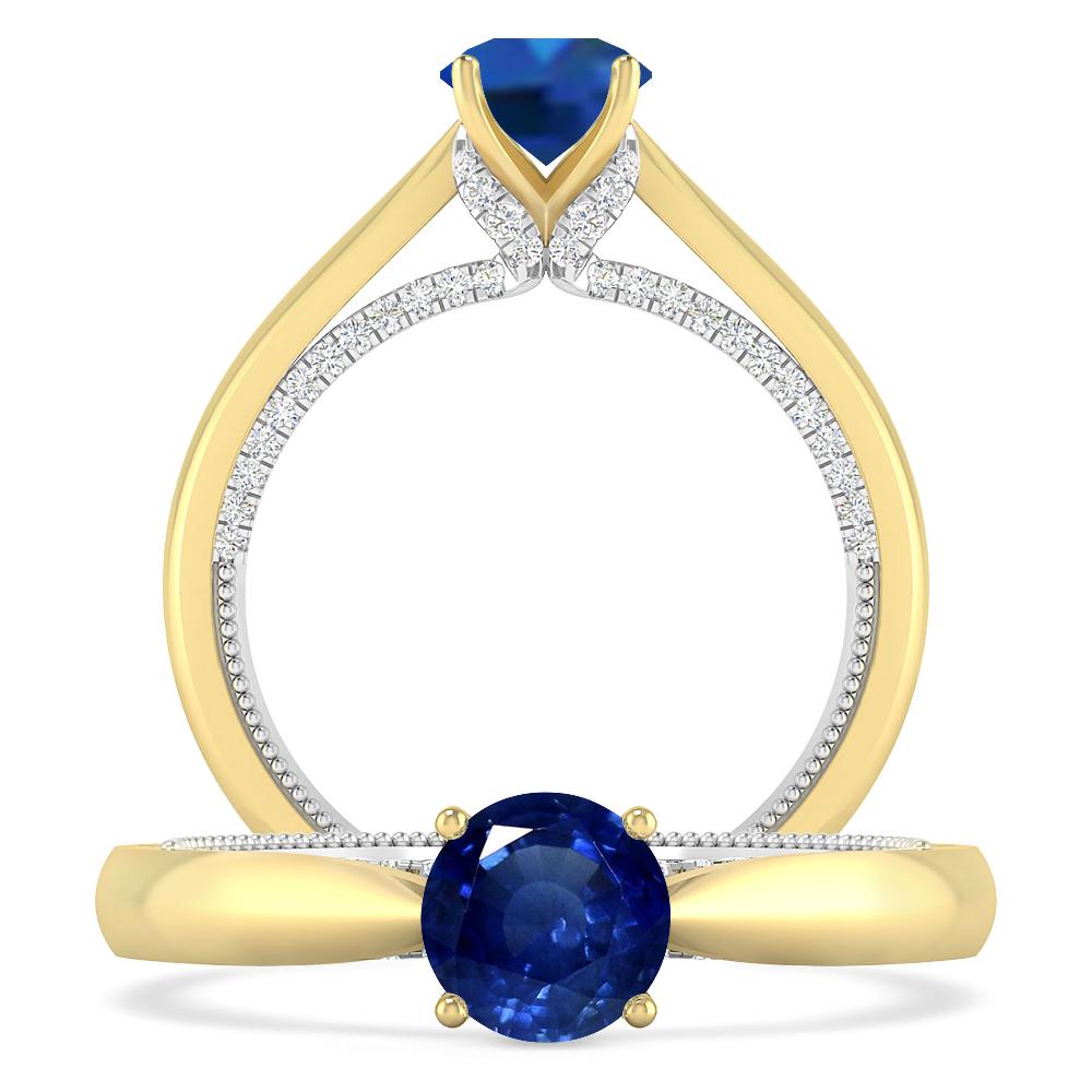 Yellow Gold/White Gold - Sapphire