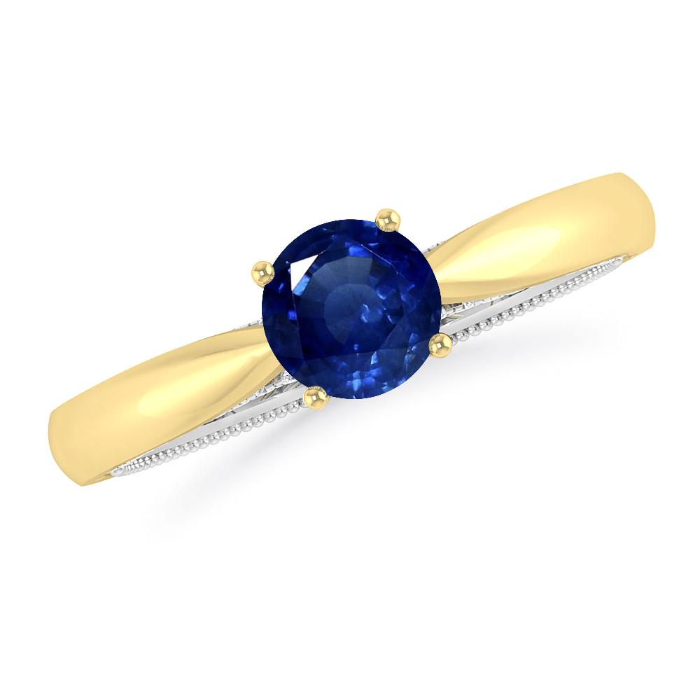 Yellow Gold/White Gold - Sapphire