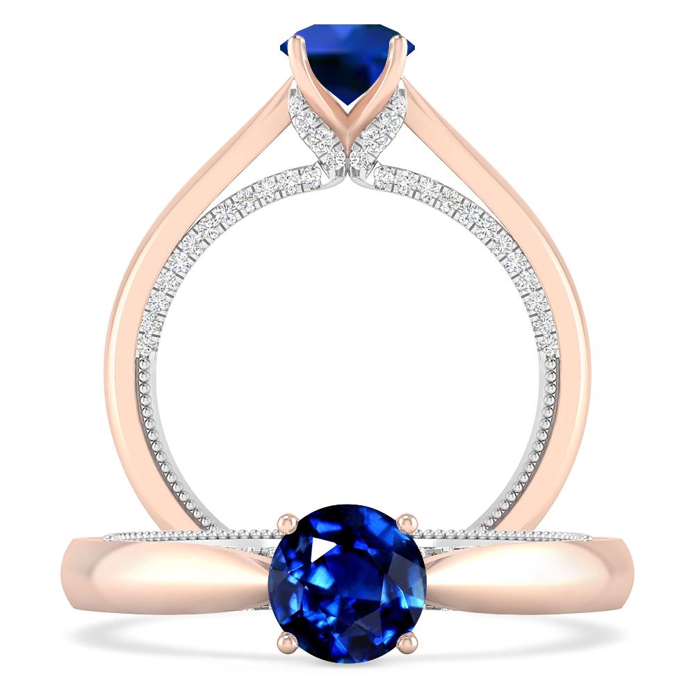 Rose Gold/White Gold - Sapphire