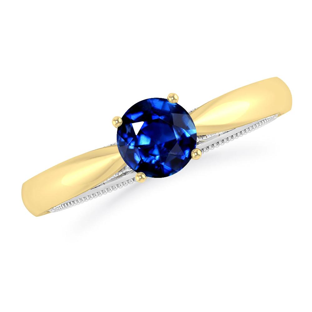Yellow Gold/White Gold - Sapphire