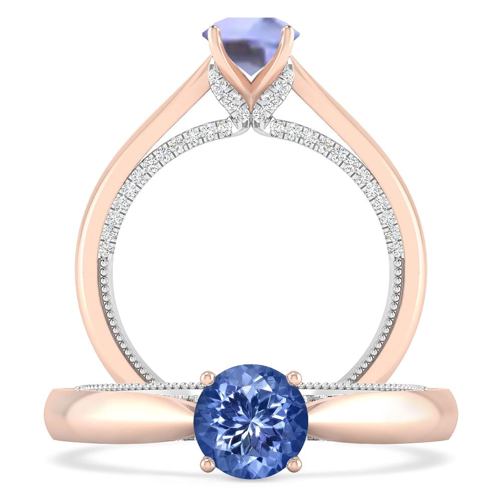 Rose Gold - Tanzanite