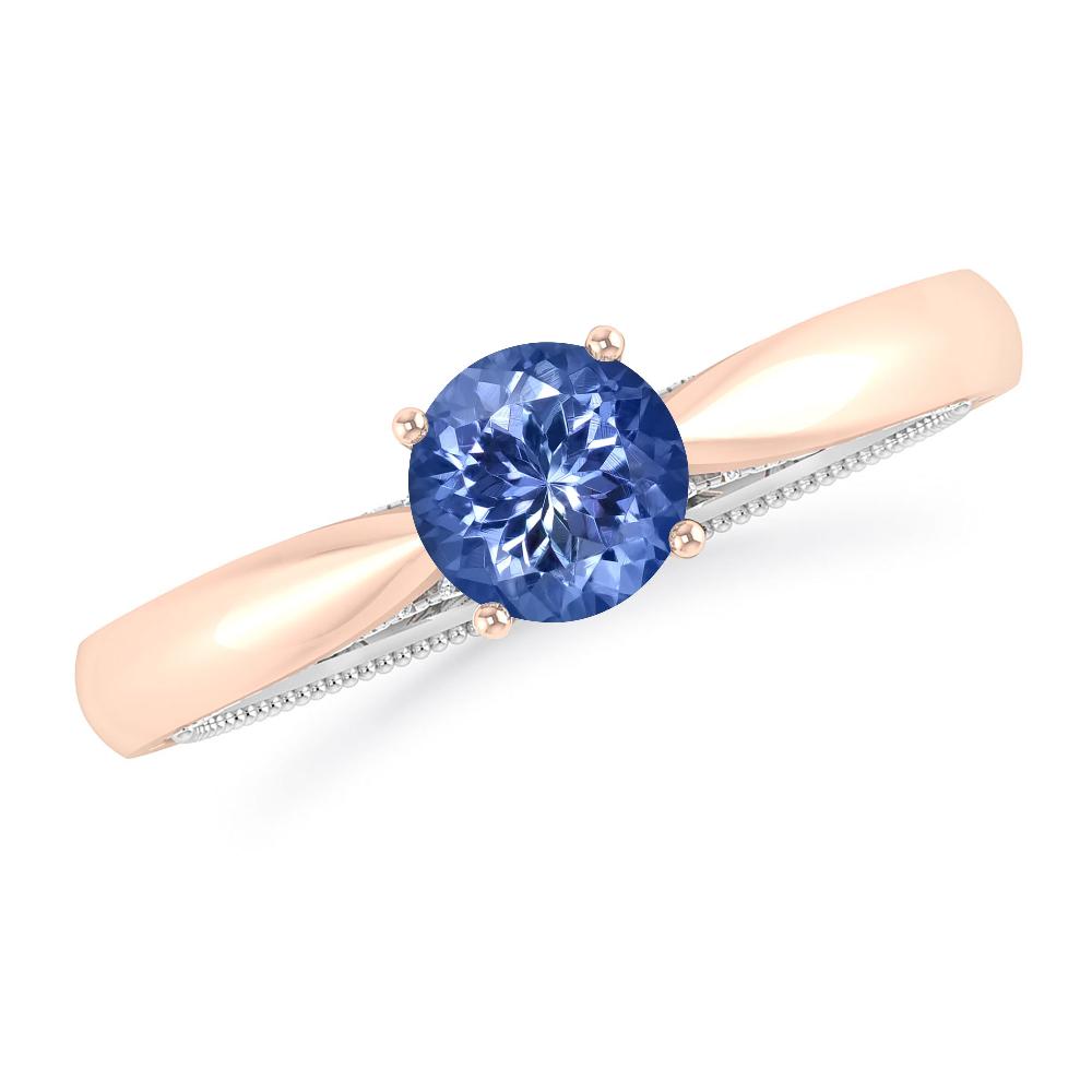 Rose Gold/White Gold - Tanzanite