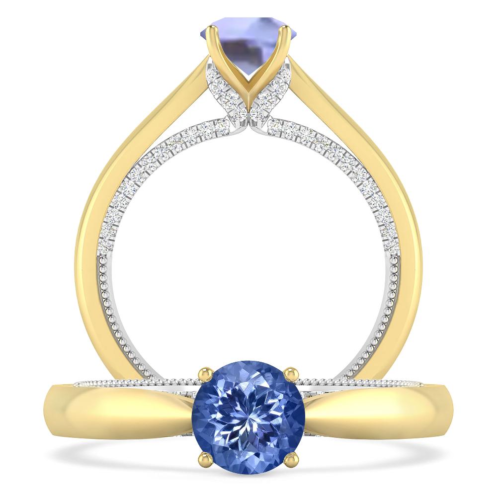 Yellow Gold/White Gold - Tanzanite