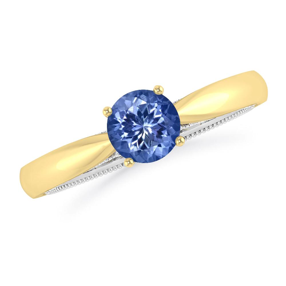 Yellow Gold/White Gold - Tanzanite