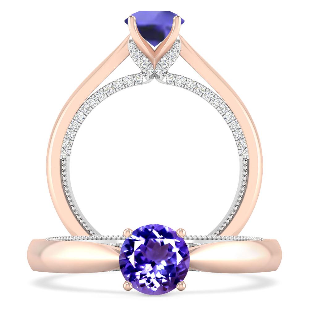 Rose Gold/White Gold - Tanzanite