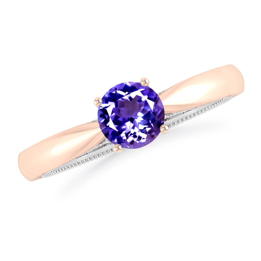 Rose Gold/White Gold - Tanzanite