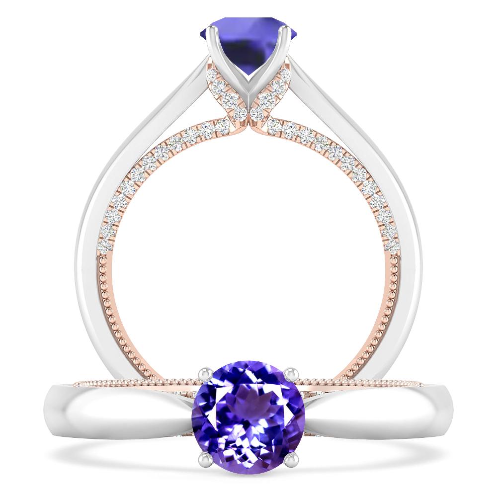 White Gold/Rose Gold - Tanzanite