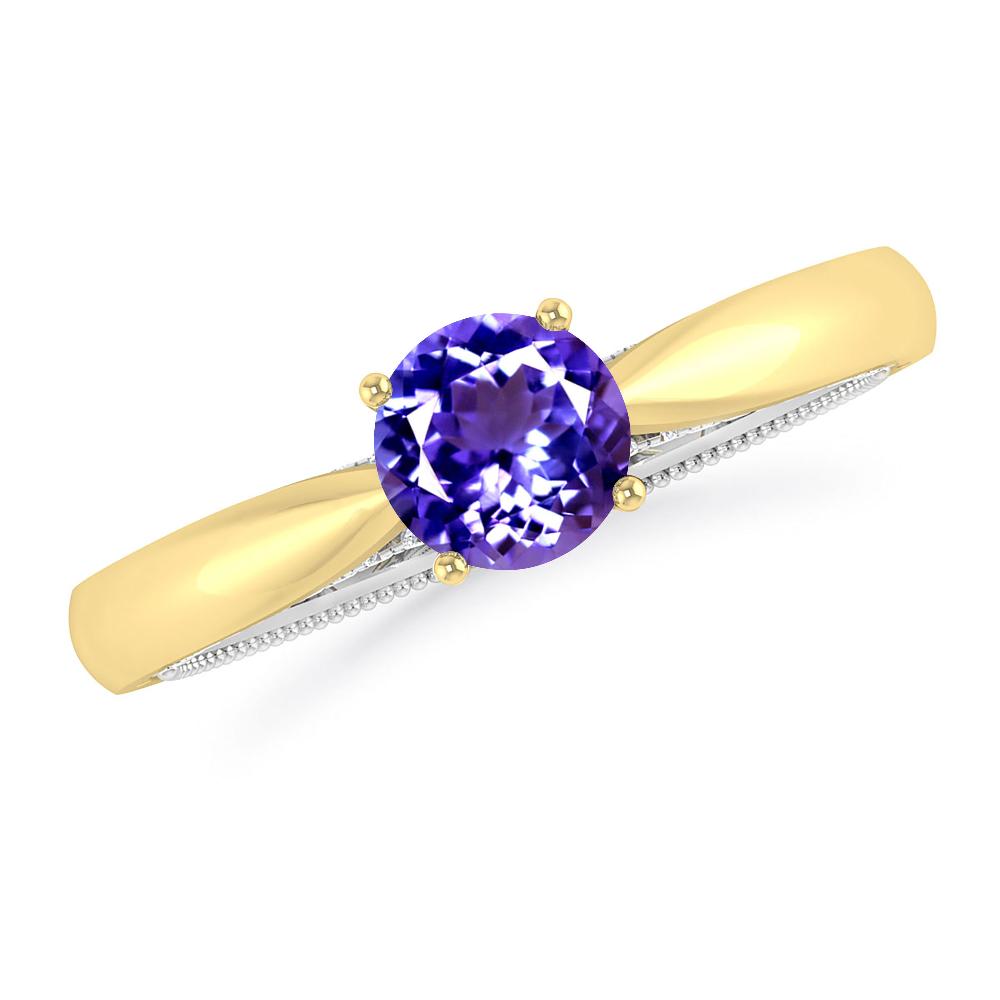 Yellow Gold/White Gold - Tanzanite