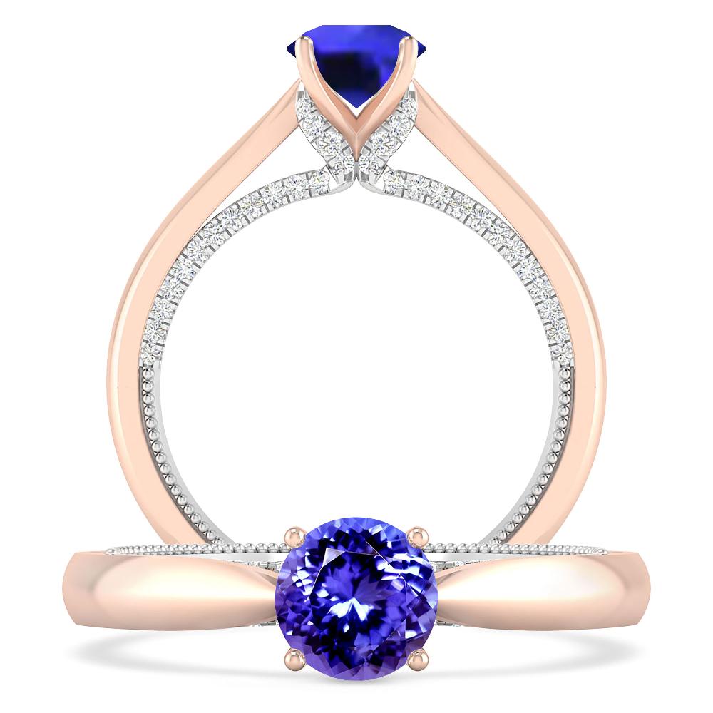 Rose Gold/White Gold - Tanzanite