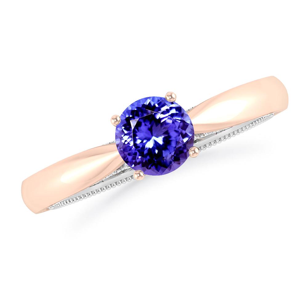 Rose Gold/White Gold - Tanzanite
