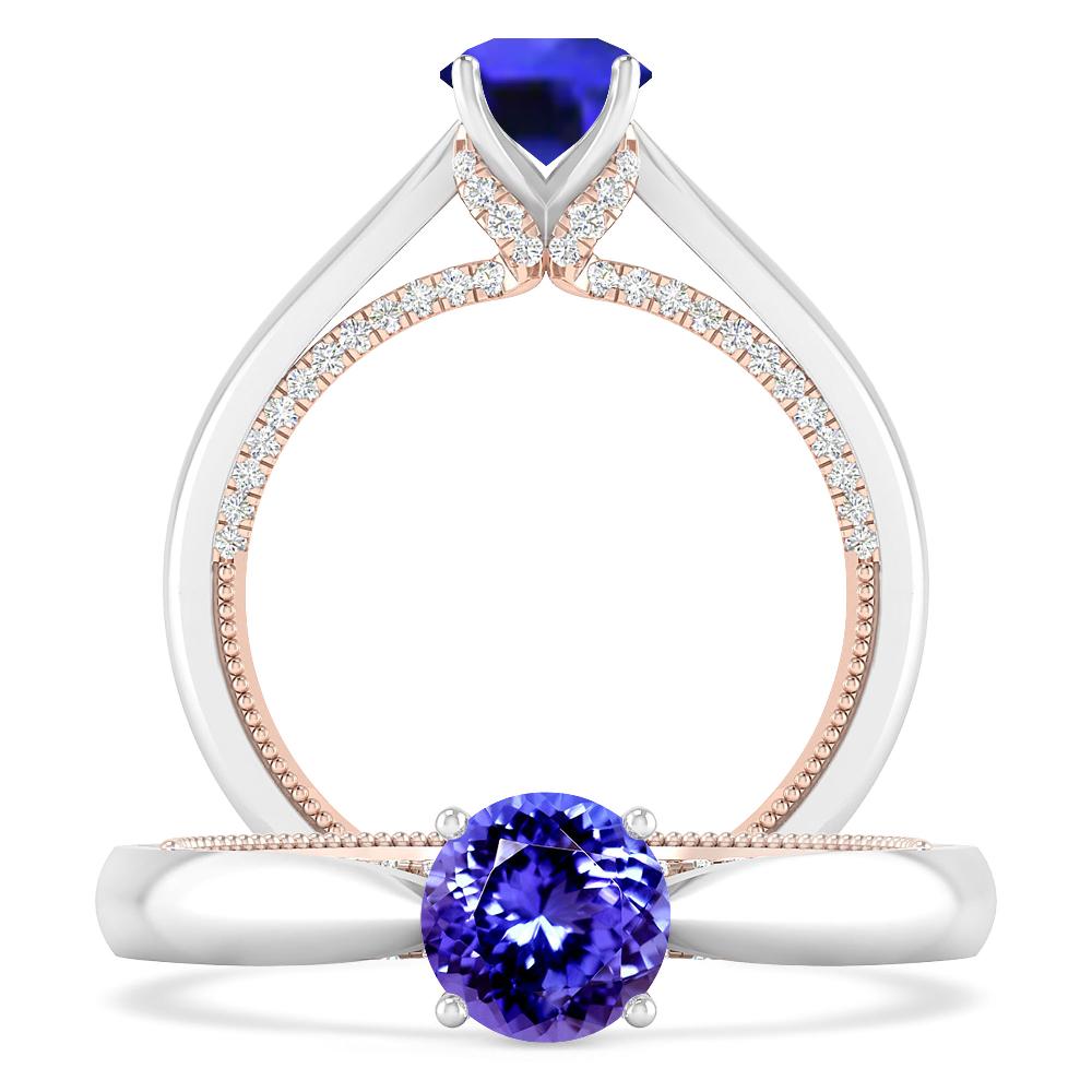White Gold/Rose Gold - Tanzanite