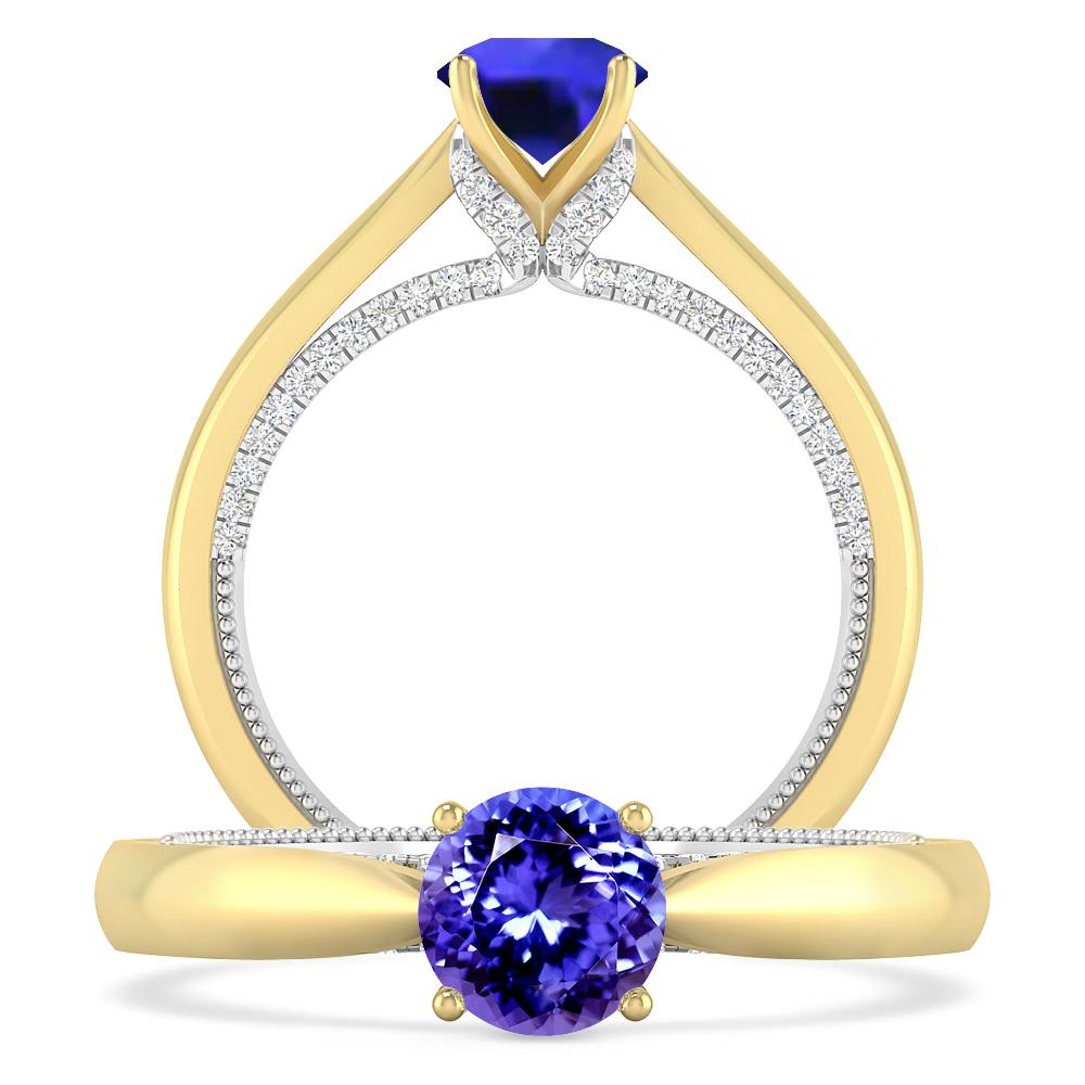 Yellow Gold/White Gold - Tanzanite