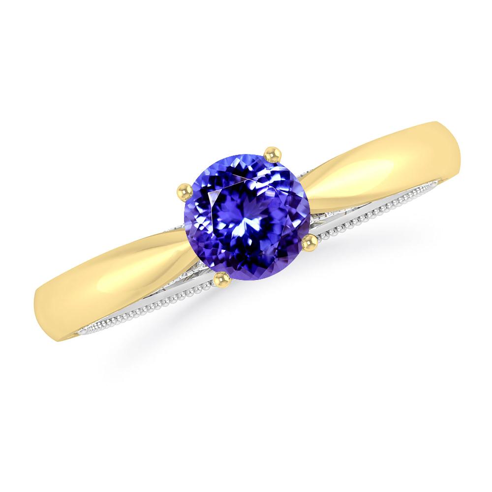 Yellow Gold/White Gold - Tanzanite