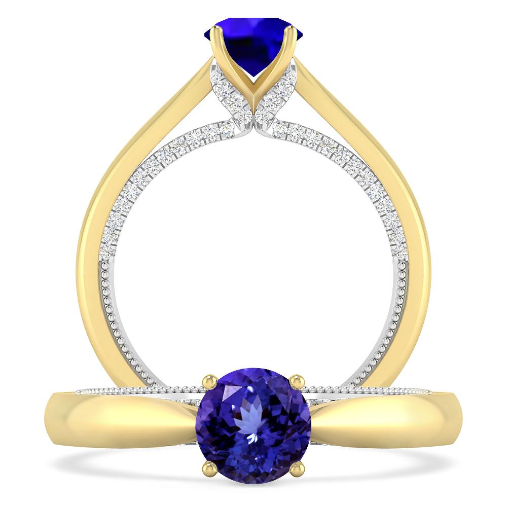 Yellow Gold/White Gold - Tanzanite