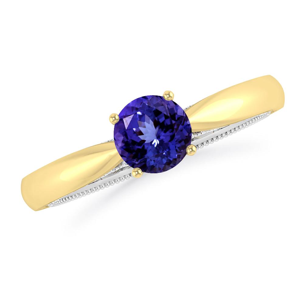 Yellow Gold/White Gold - Tanzanite