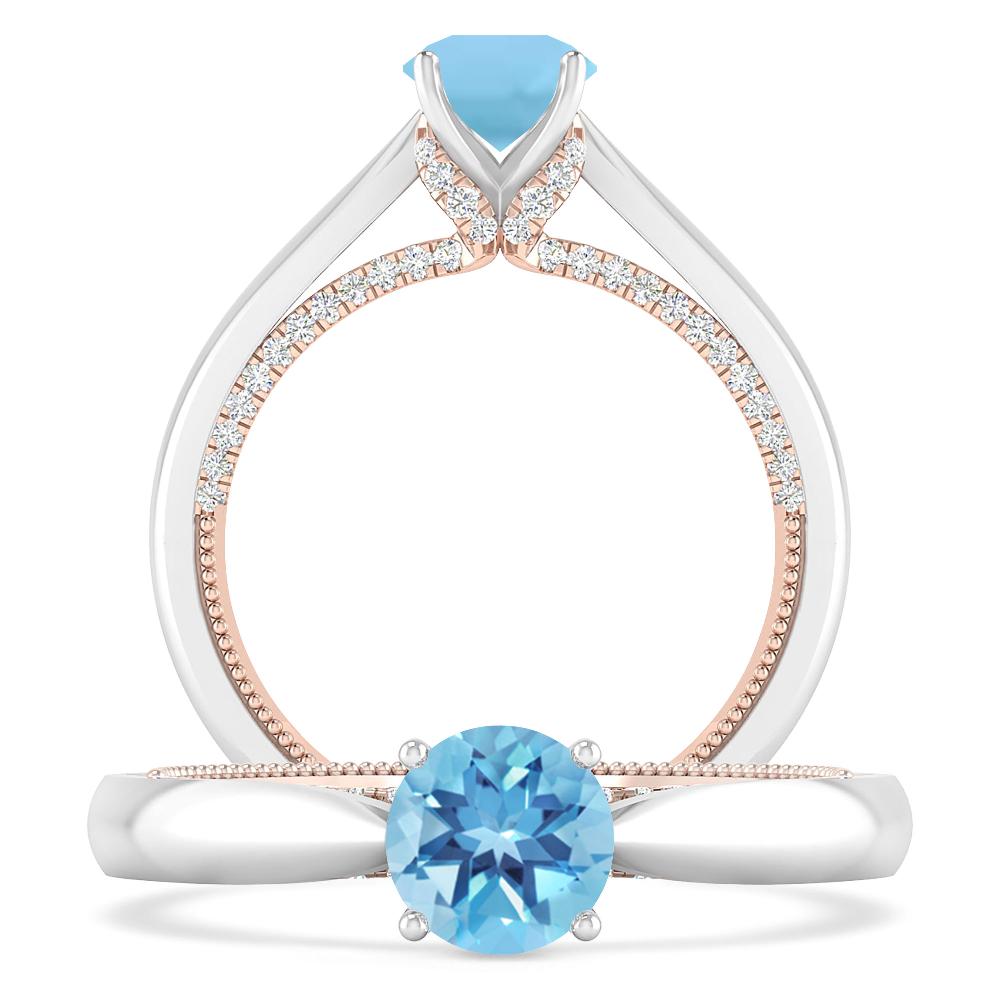 White Gold - Blue Topaz