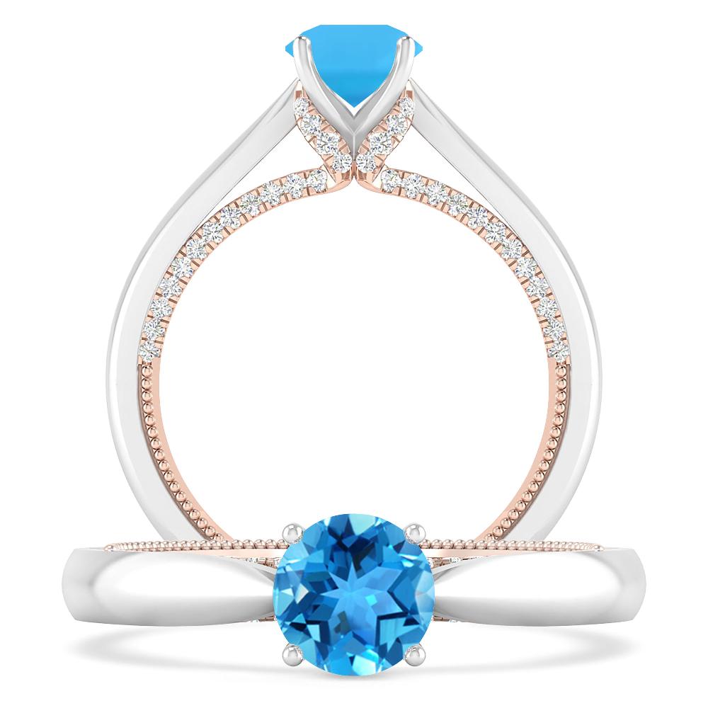 White Gold - Blue Topaz