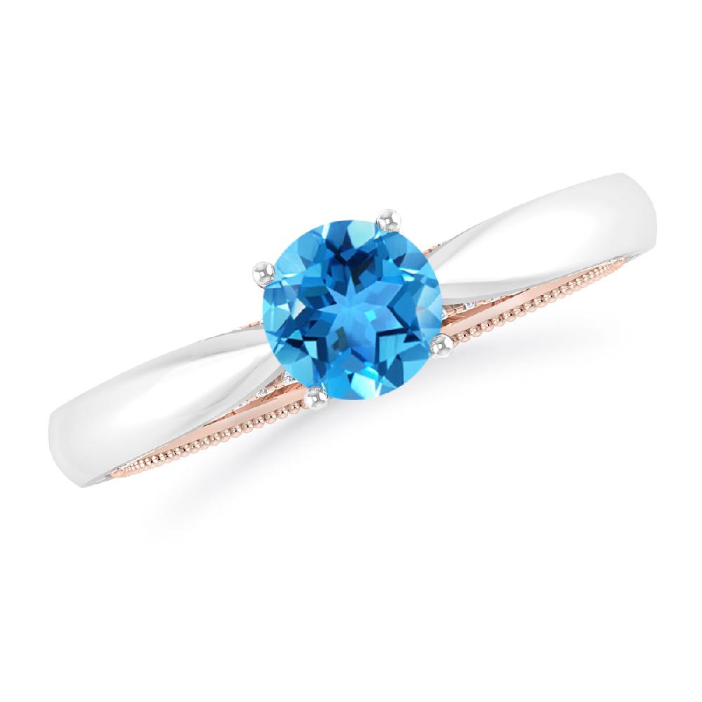 White Gold - Blue Topaz