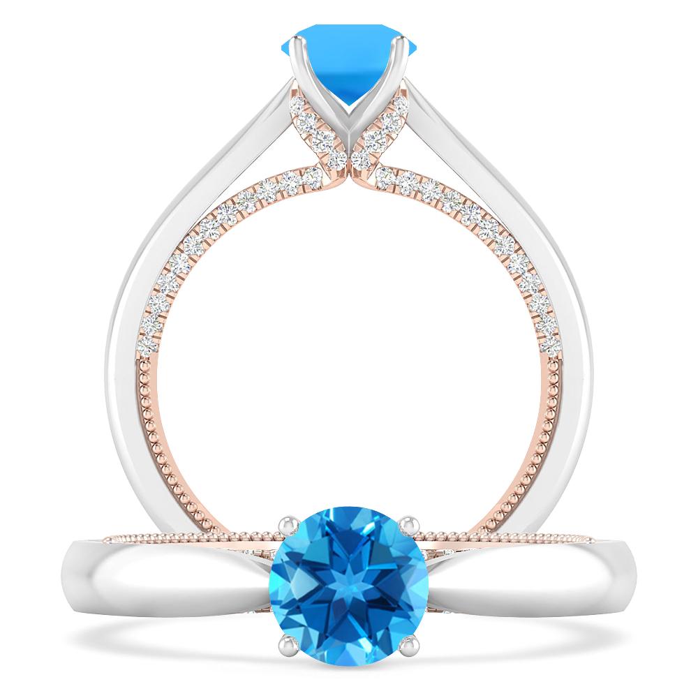 White Gold - Blue Topaz