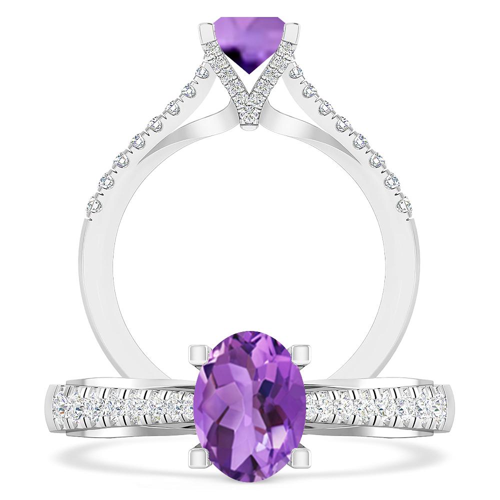 White Gold - Amethyst