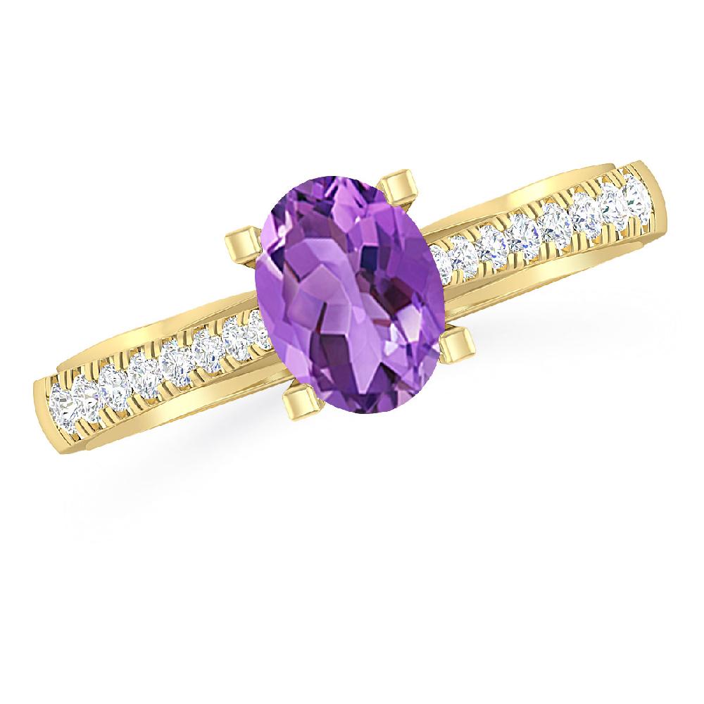 Yellow Gold - Amethyst