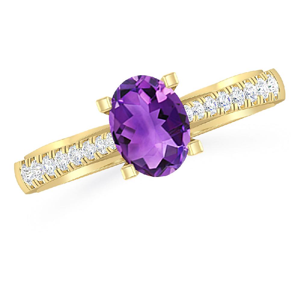 Yellow Gold - Amethyst