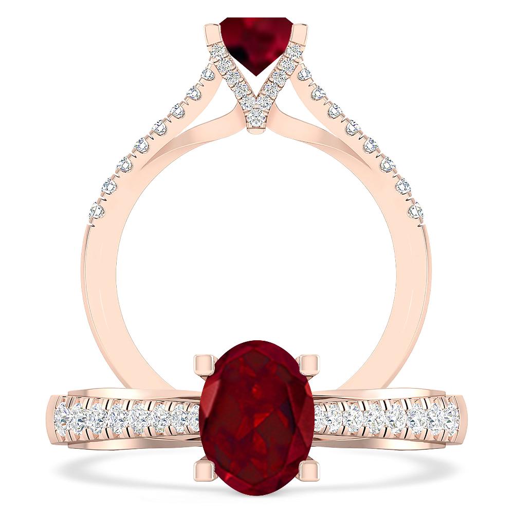 Rose Gold - Garnet