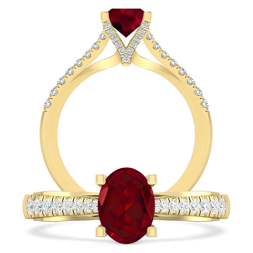 Yellow Gold - Garnet