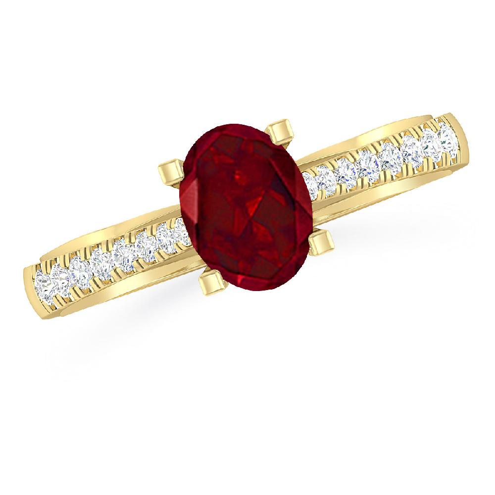 Yellow Gold - Garnet
