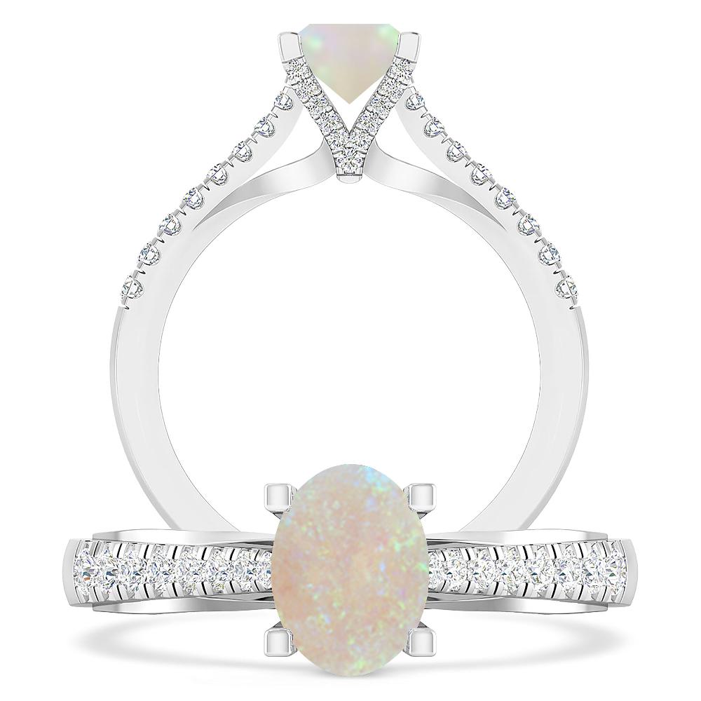 White Gold - Opal