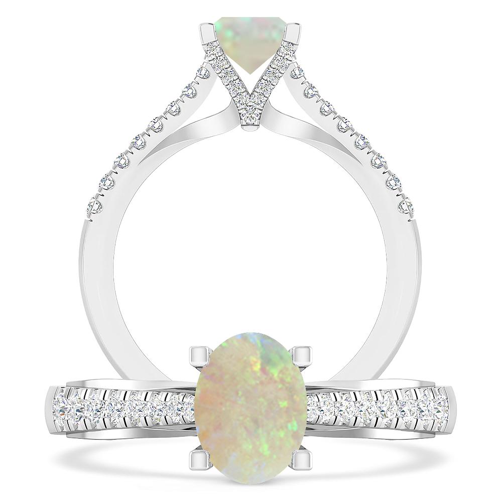White Gold - Opal