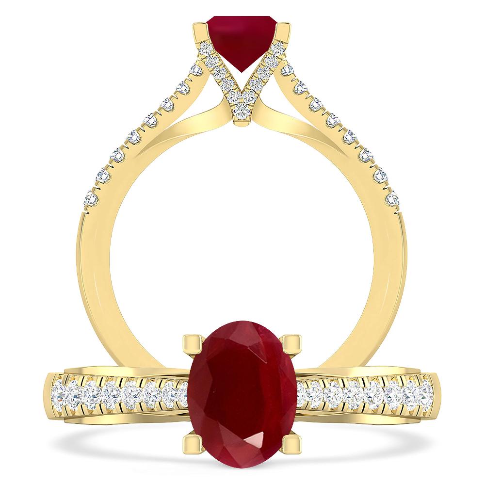 Yellow Gold - Ruby