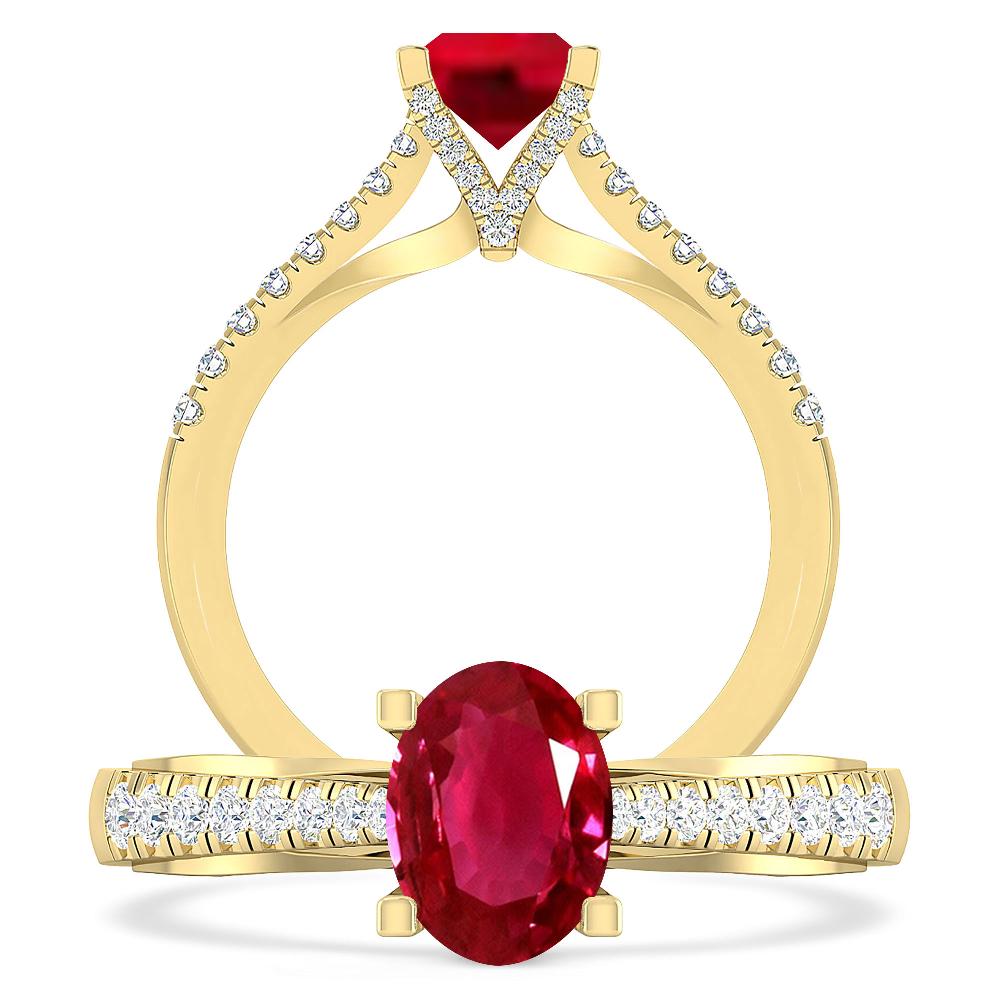 Yellow Gold - Ruby