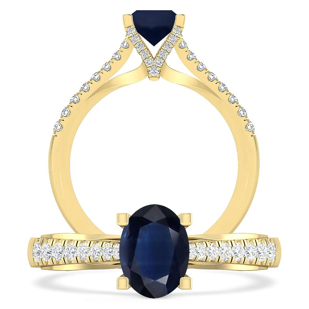 Yellow Gold - Sapphire