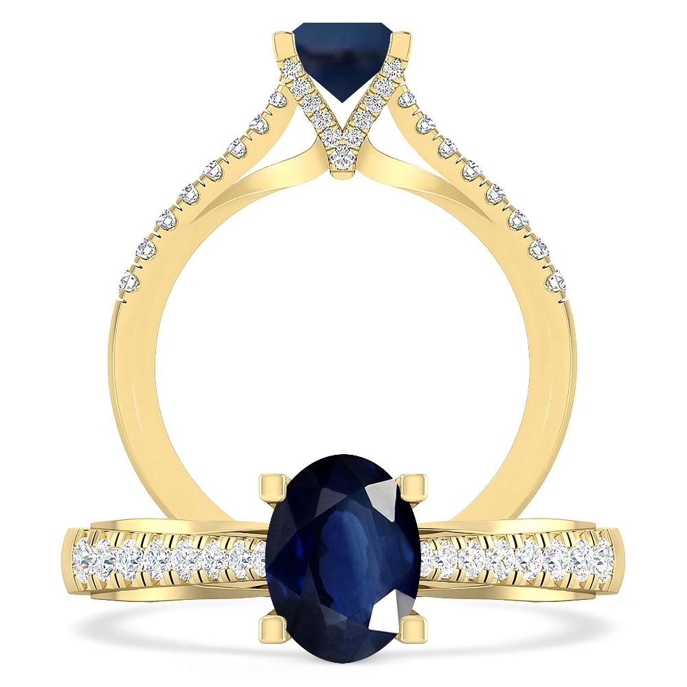 Yellow Gold - Sapphire