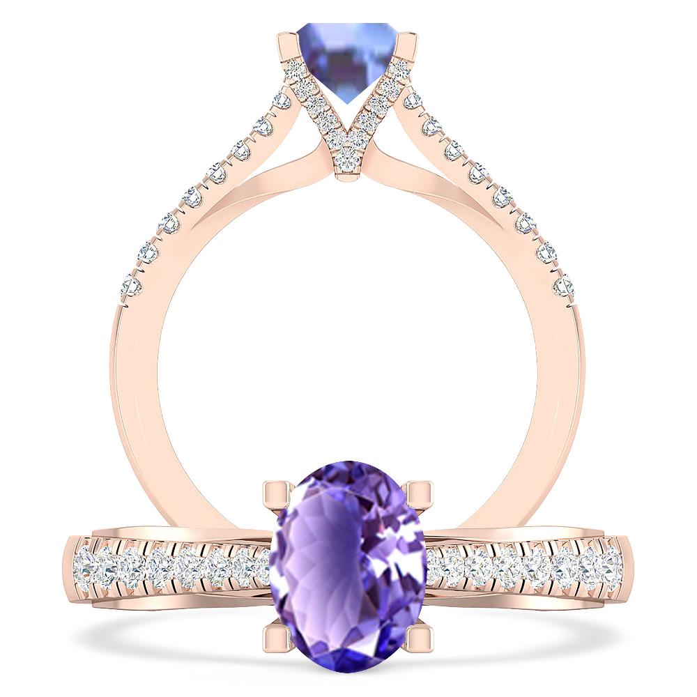 Rose Gold - Tanzanite