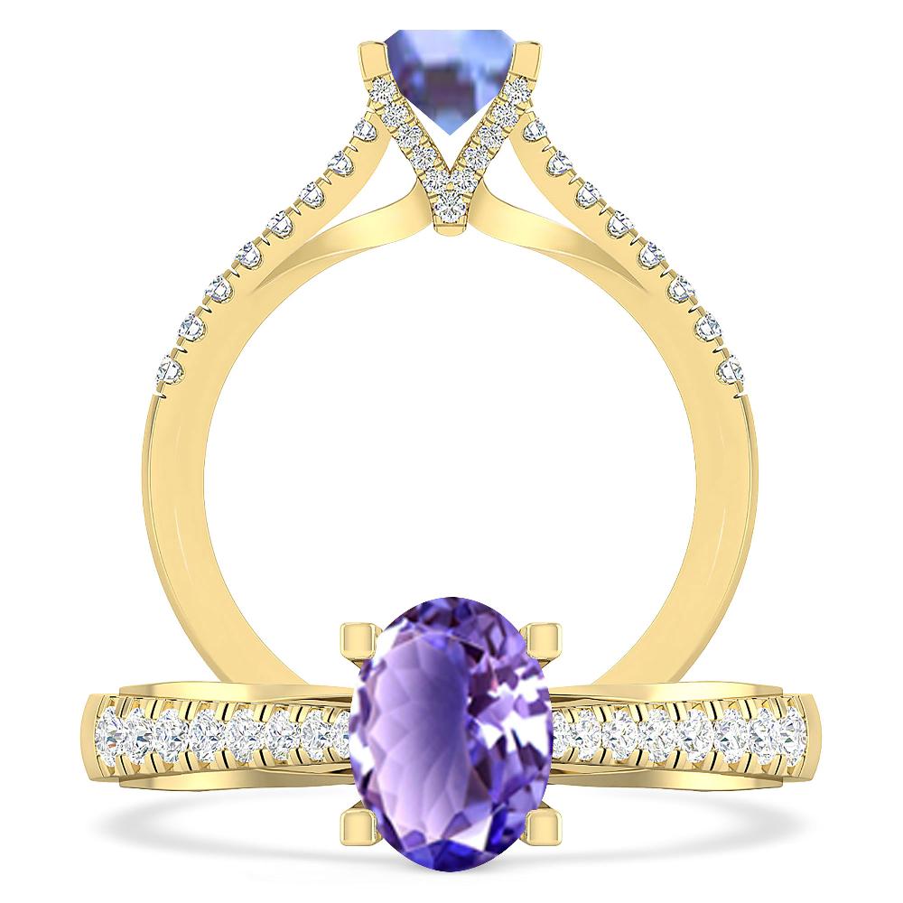 Yellow Gold - Tanzanite