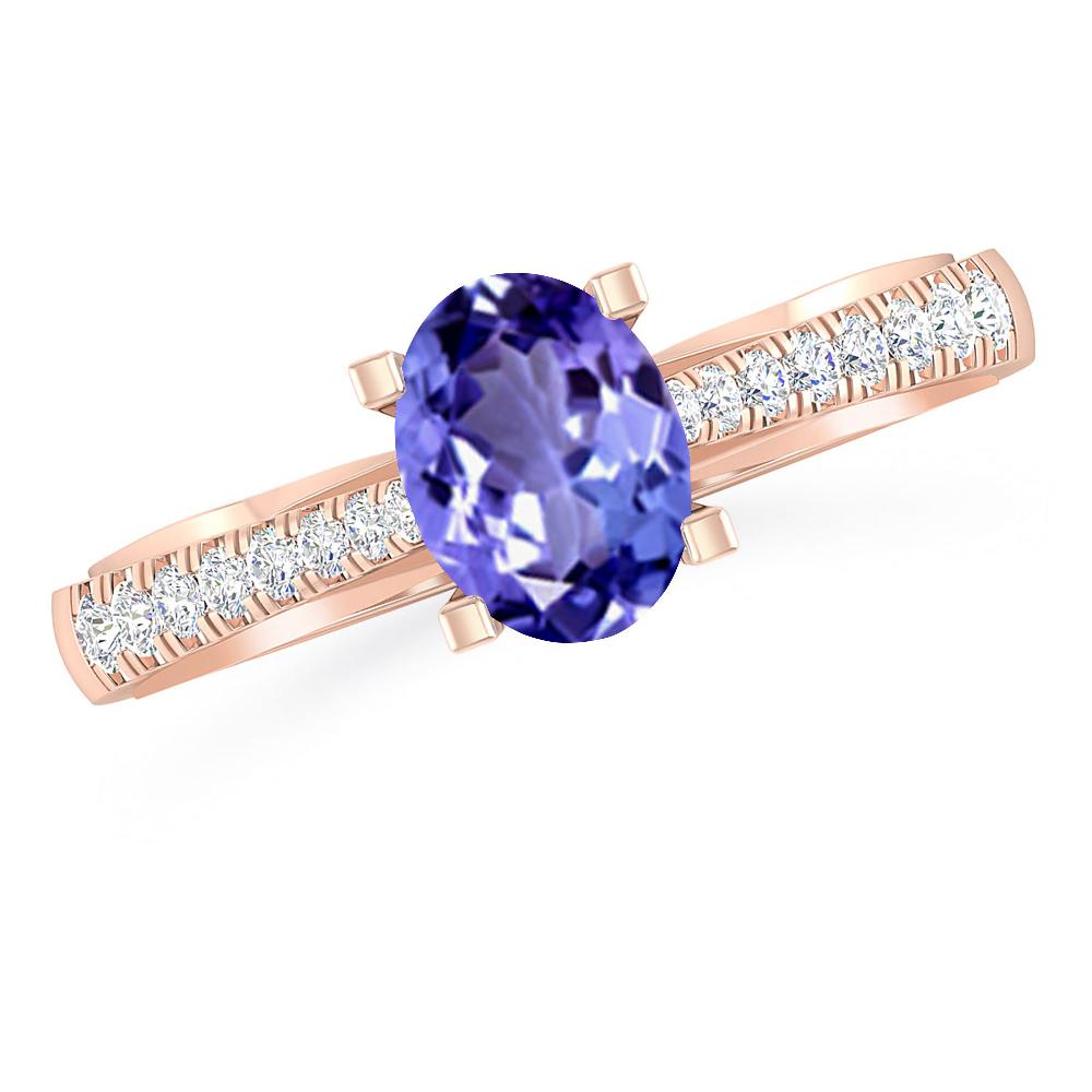 Rose Gold - Tanzanite