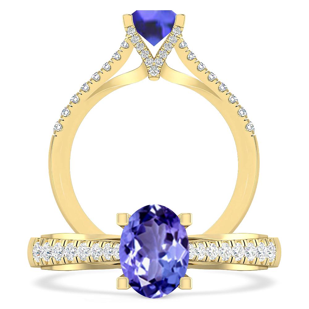 Yellow Gold - Tanzanite