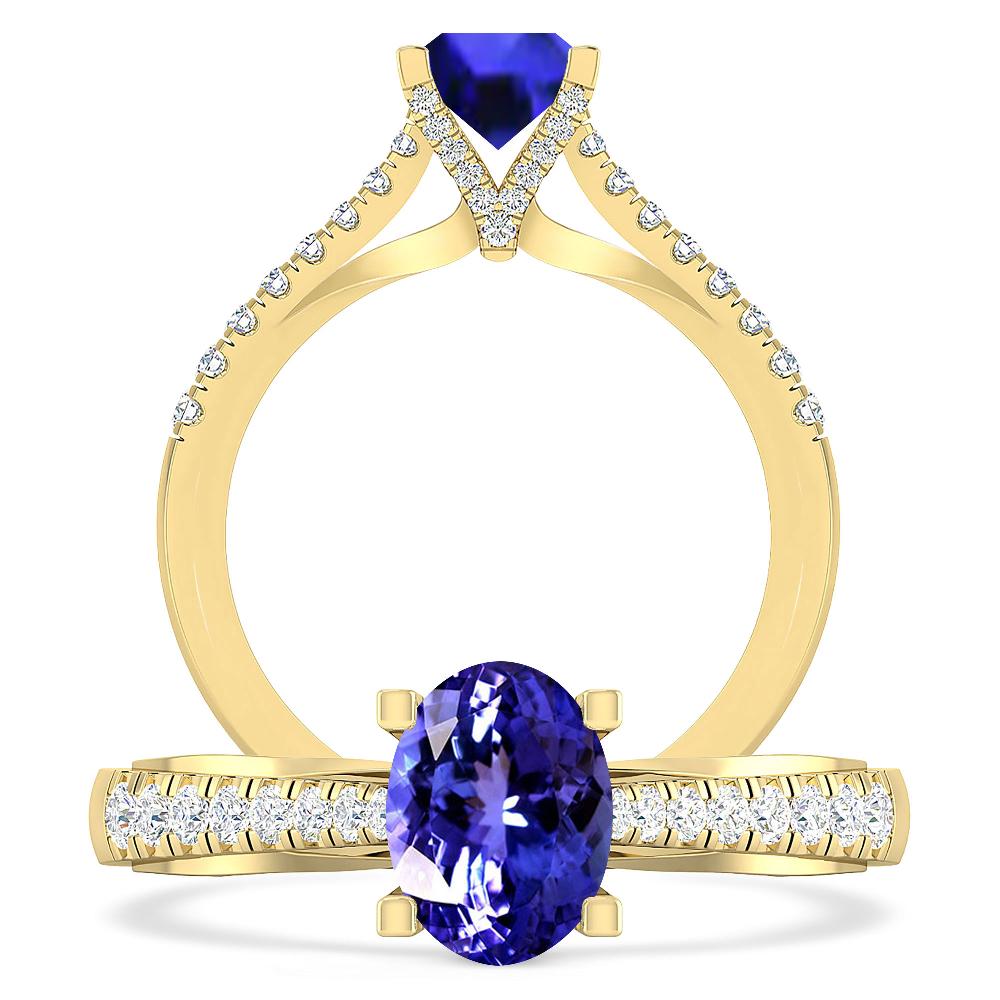 Yellow Gold - Tanzanite