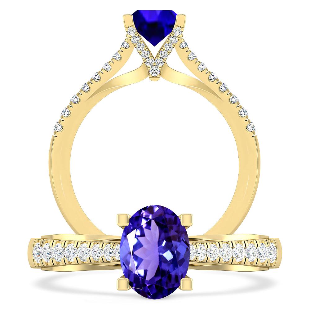 Yellow Gold - Tanzanite