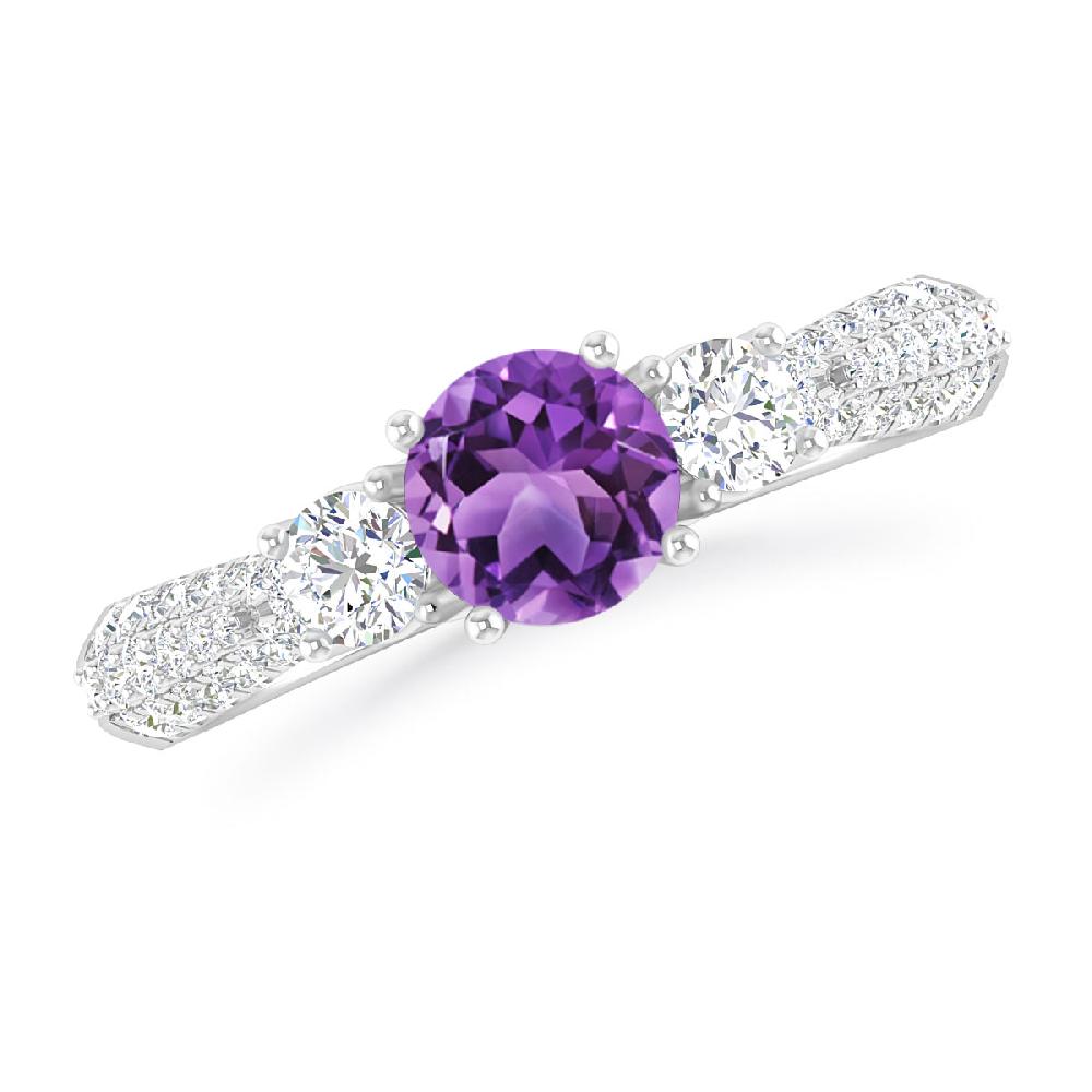 White Gold - Amethyst